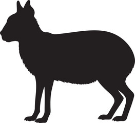 Patagonian Mara Vector Silhouette