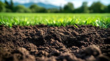 Rich Soil and Green Grass Photo