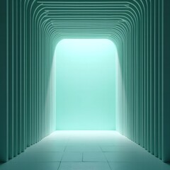 Fototapeta premium light blue corridor