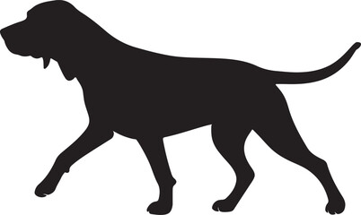 Red Bone Coonhound Vector Silhouette