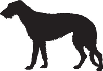 Scottish Deerhound Vector Silhouette