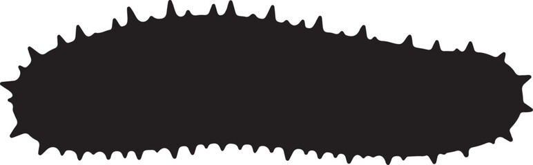 Sea Cucumber Vector Silhouette