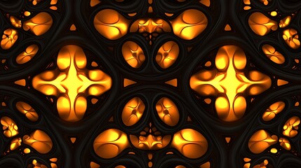 Abstract geometric pattern with glowing elements
