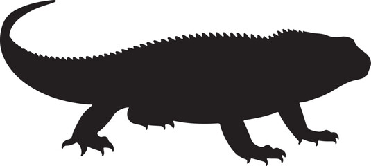 Tuatara Vector Silhouette