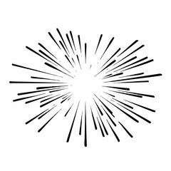 Fototapeta premium Radial Line Burst Vector Graphic. Vector Image