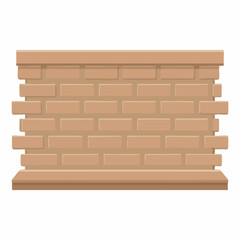 Obraz premium Brick Wall Section. Vector Image