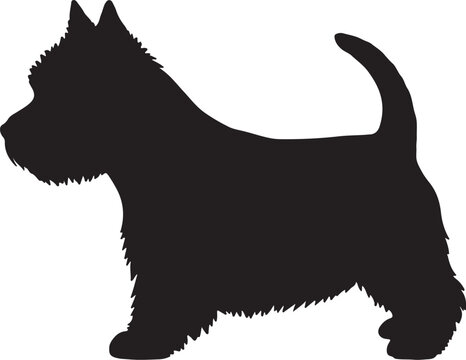 West Highland White Terrier Vector Silhouette