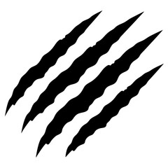 Stylized graphic representation of claw marks, scratches or tears on a surface