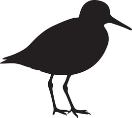 Western Sandpiper Vector Silhouette