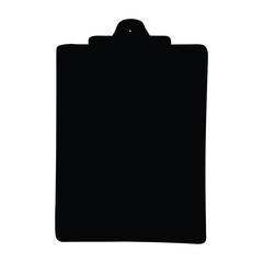 Black silhouette of a clipboard, used for taking notes or documents