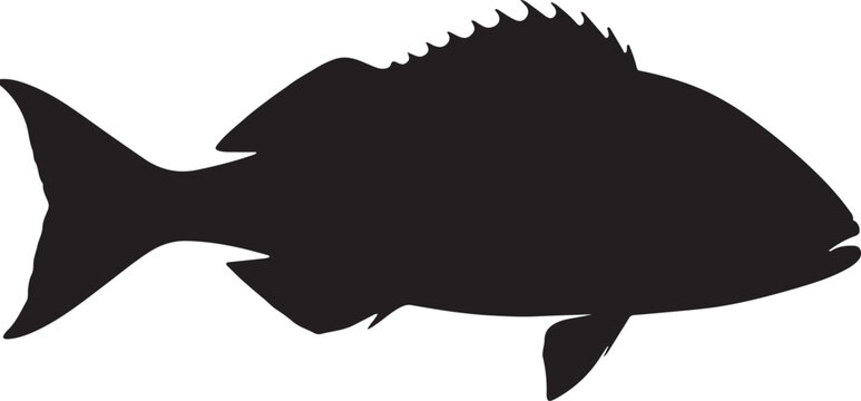 Yellowtail Snapper Vector Silhouette