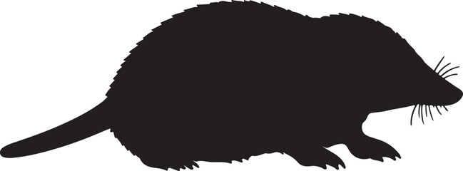 Yeniseian Mole Vector Silhouette