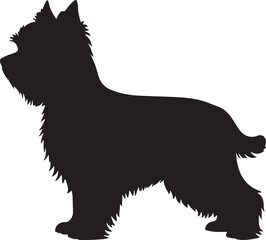 Yorkshire Terrier Vector Silhouette