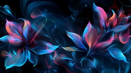 Naklejka premium Abstract glowing floral design (13)