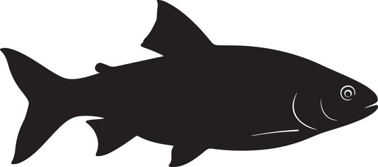 Zuni Bluehead Sucker Vector Silhouette