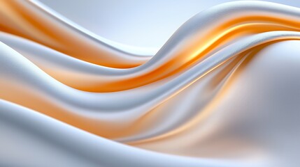 Obraz premium Abstract Wavy Silk Texture with Golden and Silver Tones