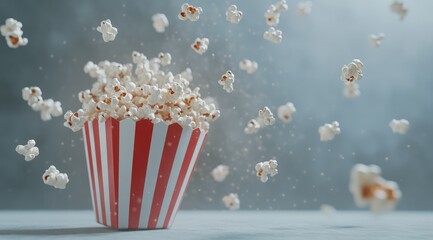 Popcorn explosion from a container