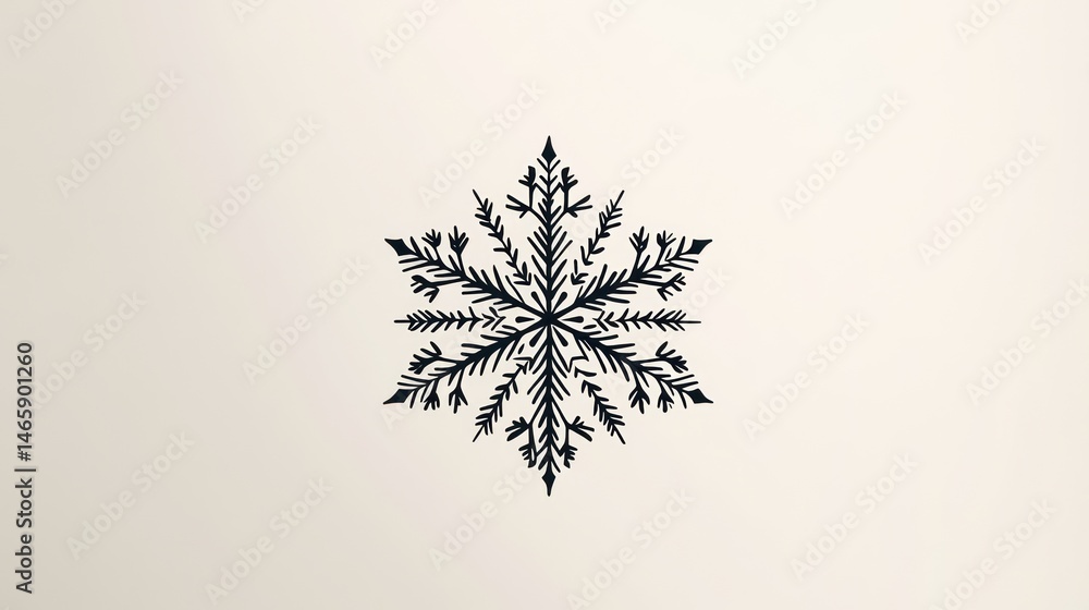 Poster ornate snowflake graphic design, abstract pattern, digital art, background image, possible use as a 