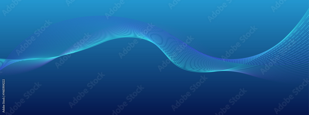 Aufkleber blue abstract background with a wavy line pattern suitable for backgrounds, graphic design projects,