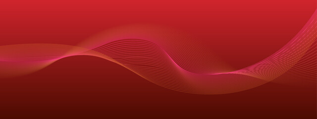Red abstract wave lines on a vibrant background perfect for modern designs and backgrounds that need a dynamic touch.