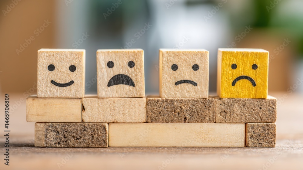 Poster building as an emotional pitch balance icon concept demonstrating message tone control in urban comm