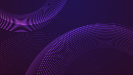 Naklejka premium Abstract overlapping circles on dark purple background suitable for graphic design, website backgrounds, digital art, print materials, and artistic projects.