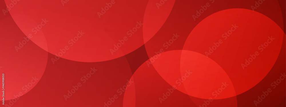 Poster abstract red background with overlapping circles. suitable for dynamic designs, modern art concepts,