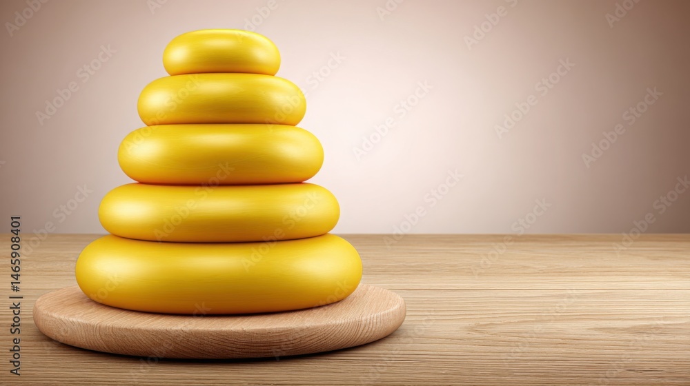 Poster cake icon concept illustrating fibonacci alignment for structured business core and strategic develo