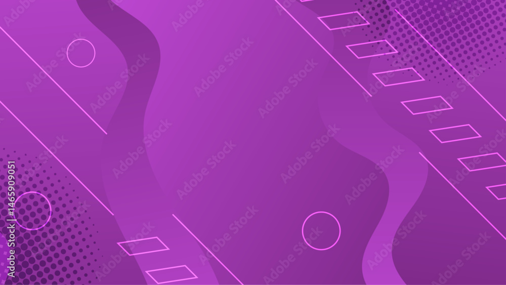 Poster abstract purple background with geometric shapes, ideal for digital design projects, website backgro