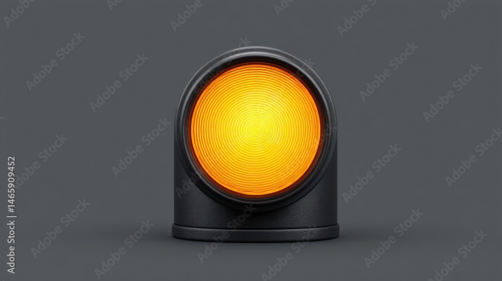 Poster conceptual visualization of a light growth signal tuner icon representing expansion control layers i