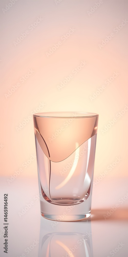 Aufkleber Abstract Glass Shapes, Translucent Layers Create A Soft Background, Highlighted By Glowing Light. The Smooth Shapes Capture Light And Are Sure To Bring Serenity To Your Design.