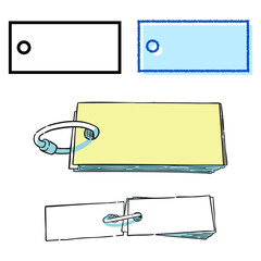 手書き_単語帳_ベクター素材_セット
