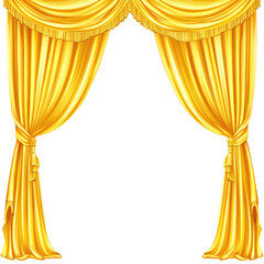 Gold theater curtains
