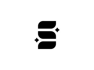 Letter S and star logo