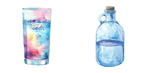 water watercolor vector illustration