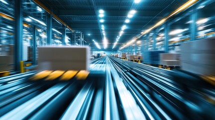 High-Speed Automated Warehouse Conveyor System