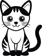 Funny cat vector illustration 
