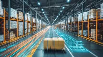 Automated Warehouse: Futuristic Logistics and Efficiency