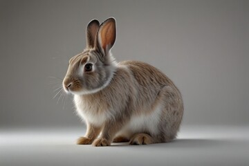 Obraz premium white rabbit on a dark background