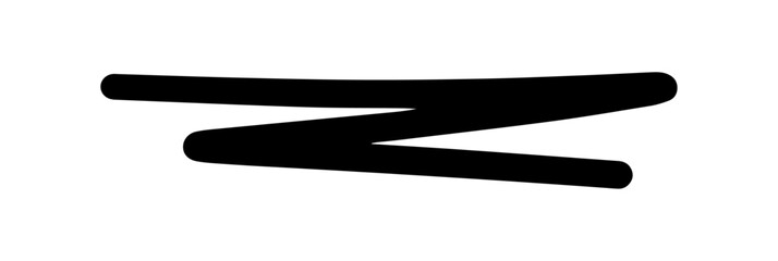 Hand drawn scribble underline made with brush stroke. swish/swoosh underline 