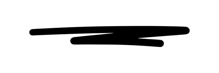 Hand drawn scribble underline made with brush stroke