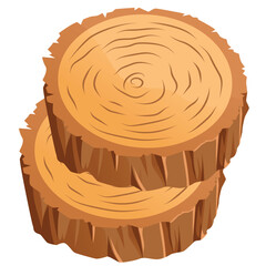 wooden tree cut illustration