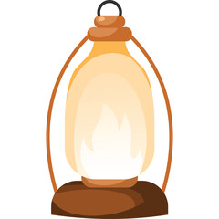 illustration of forest camp elements