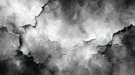 Abstract Monochrome Texture with Cracked Surface and Dramatic Shadows