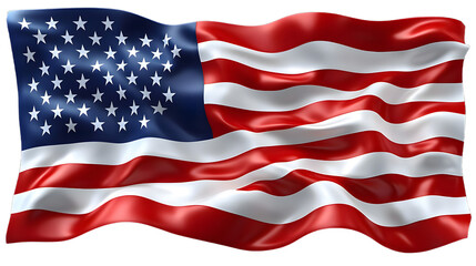 Fototapeta premium Waving American Flag Symbolizing Freedom and Unity Across Diverse Cultures and Backgrounds