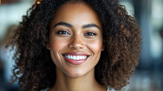 Radiant Smile, Confident Woman Portrait