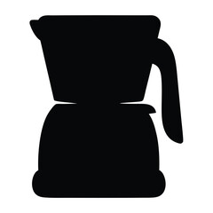 coffee maker vector silhouette icon - ideal for business, office, or remote work graphics.