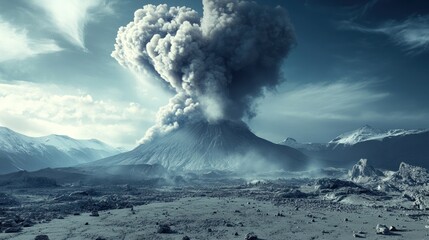 Dramatic cloud formation over landscape