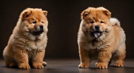 Two Chow Chow Puppies