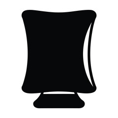 desk lamp vector silhouette icon - ideal for business, office, or remote work graphics.